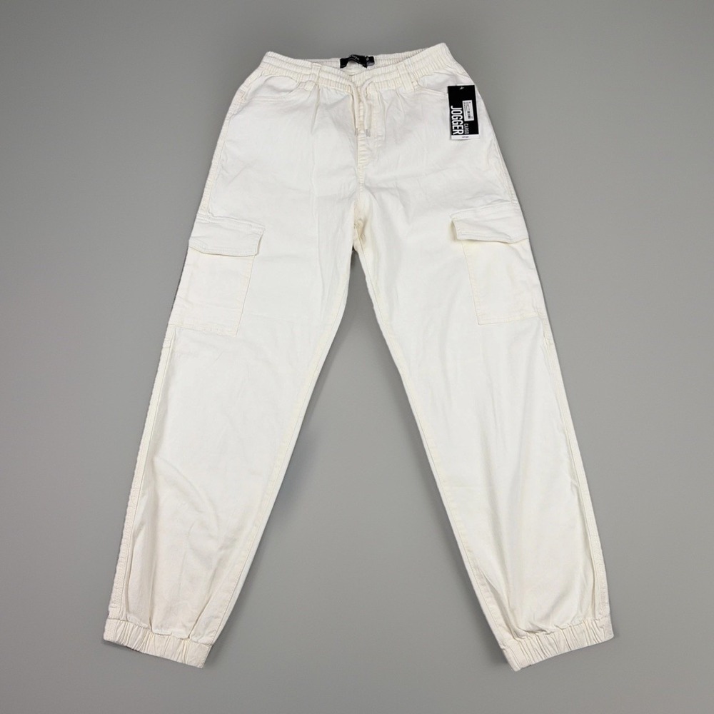 Refuge Cargo Jogger Pants Womens Size M Off-White Cream Extensible Twill 17-360